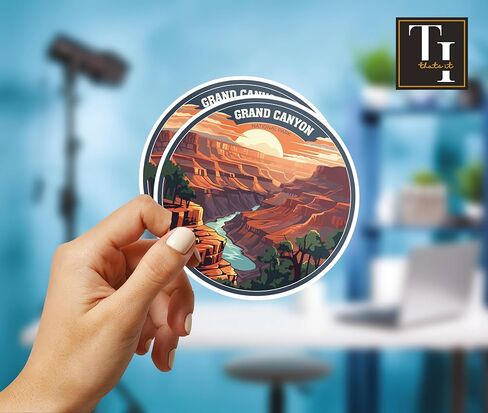 THATS IT - Grand Canyon Sticker– Vinyl Decal for Car and Truck– Waterproof Camping Decal for Window– Indoor and Outdoor Use– Removable Mirror Sticker – Pack of 2 - TI- 413 in Saudi Arabia