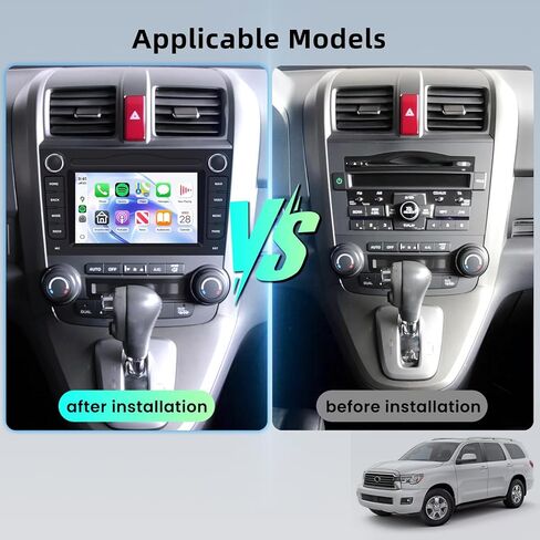 [6G+128G] 8-Core Car Radio for Honda CRV 2007-2011 Android Car Stereo with Bluetooth GPS,Hodozzy 9 Inch Touch Screen with Wireless Carplay Android Auto,WiFi USB,DSP,FM RDS in Saudi Arabia