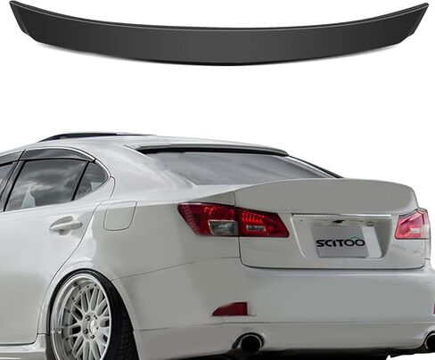 SCITOO ملصقات سوداء لامعة سقف سبويلر طقم الجسم متوافق مع 2006-2013 لكزس IS250 IS350 ISF النافذة الخلفية سقف سبويلر الفاصل الذقن الناشر الخارجي in Kuwait