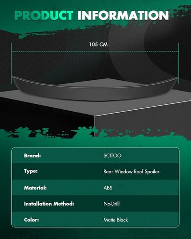 SCITOO ملصقات سوداء لامعة سقف سبويلر طقم الجسم متوافق مع 2006-2013 لكزس IS250 IS350 ISF النافذة الخلفية سقف سبويلر الفاصل الذقن الناشر الخارجي in Kuwait
