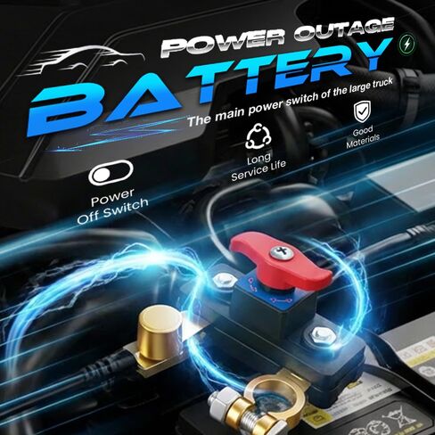 Battery Disconnect Leak Protector, 2026 New Automotive Battery Switch, Quick Disconnect Battery Terminal, Upgraded Manual Copper Batteries Isolator for Drivers (Copper) in Kuwait
