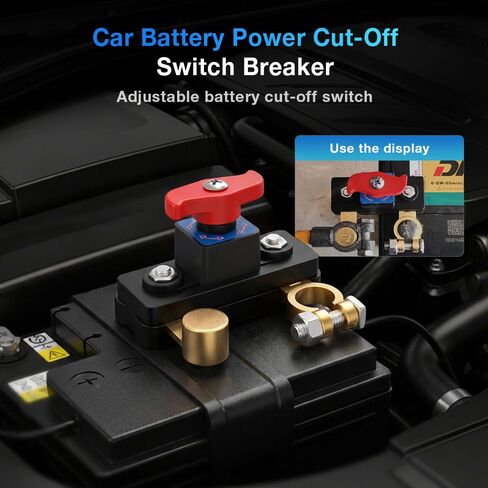 Battery Disconnect Leak Protector, 2026 New Automotive Battery Switch, Quick Disconnect Battery Terminal, Upgraded Manual Copper Batteries Isolator for Drivers (Copper) in Kuwait