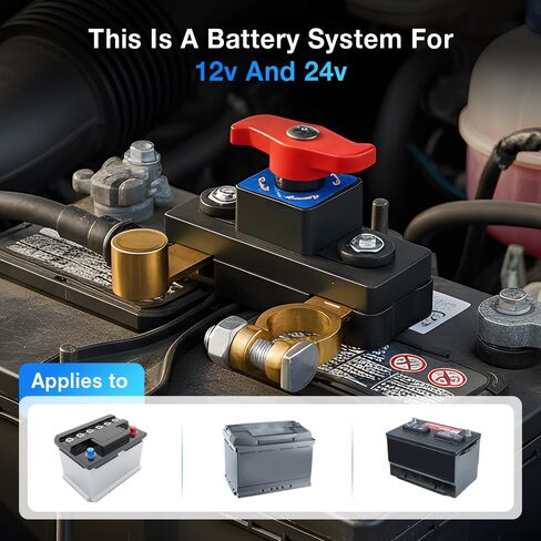 Battery Disconnect Leak Protector, 2026 New Automotive Battery Switch, Quick Disconnect Battery Terminal, Upgraded Manual Copper Batteries Isolator for Drivers (Copper) in Kuwait