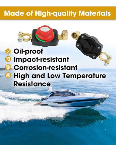 2 Pcs Top Post Battery Disconnect Switch 12V-48V Fit for Car RV Boat Marine RV and Vehicle, Heavy Duty Battery Shut Off Switches in Saudi Arabia