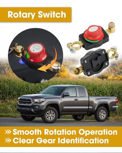 2 Pcs Top Post Battery Disconnect Switch 12V-48V Fit for Car RV Boat Marine RV and Vehicle, Heavy Duty Battery Shut Off Switches in Saudi Arabia
