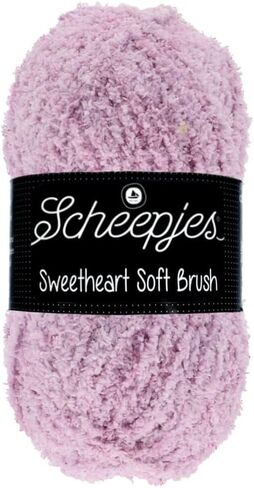Scheepjes Sweetheart Soft Brush Yarn, 1 Skein 100 g – 530 Pink/Purple in Kuwait