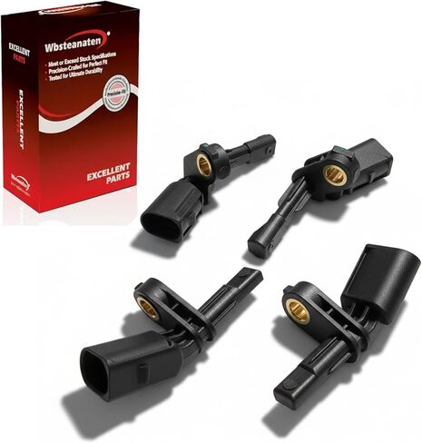 ABS Wheel Speed Sensor 4Pcs: Front Rear Left & Right Compatible with Volkswagen 2005-18 Jetta L4 2.0L L4 1.8L, 2010-14 Golf L4 2.0L L5 2.5L, Audi 2006-13 A3 L4 2.0L,Porsche 2004-05 Carrera GT V10 5.7L in Saudi Arabia
