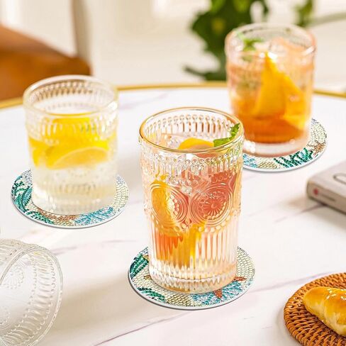 8 Pcs Diamond Art Painting Coaster Kit with Holder, DIY Ocean Diamond Painting Coasters for Adults Beginners, 5D Gem Art DIY Crafts for Gift Life in Kuwait