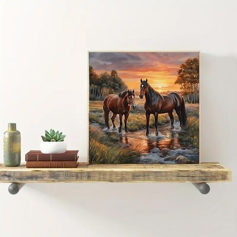 CXYQLC DIY 5D Animal Diamond Painting Kits for Adults, Horse Diamond Painting Full Drill Crystal Rhinestone Embroidery Craft Kits for Home Wall Decor Gifts 11.8x11.8inch in Saudi Arabia