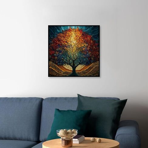 MOMDEDP Tree of Life Diamond Painting Kits for Adults,Full Drill Diamond Art Kits for Beginners,Round 5D DIY Diamond Dots Paintings, Diamonds Pictures Gem Art and Crafts Home Decor 12x12 Inch in Kuwait