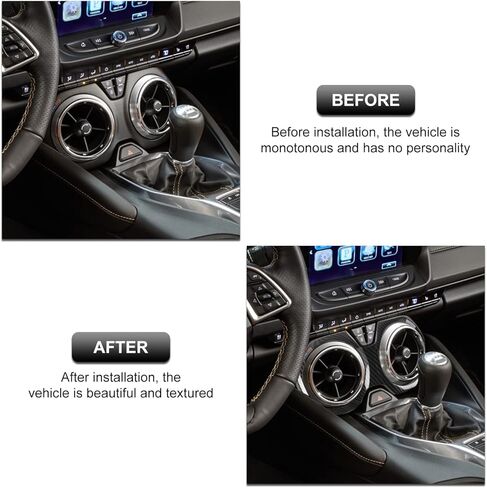 RT-TCZ Carbon Fiber Center Console Air Conditioner Outlet Vent Trim Cover Ring Interior Accessories for 2016-2022 Chevrolet Camaro in Kuwait