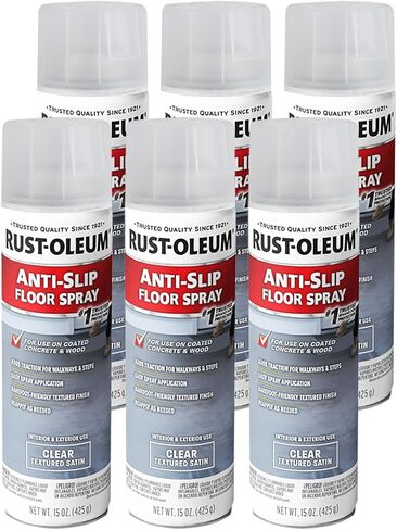 Rust-Oleum Anti-Slip Floor Spray | Textured Finish Adds Traction | Fast-Drying Formula | Resists Peeling & Fading | Clear | 15 oz Aerosol in Kuwait