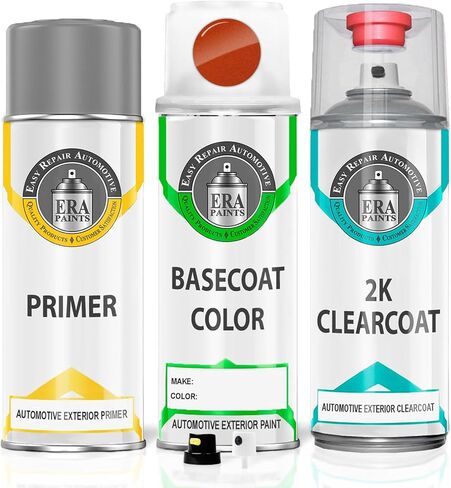 ERA Paints - ECG - Afterburn Orange for NISSAN Exact OEM Color Match Automotive Touch Up Paint for Cars - Scratch & Chip Repair for Metal & Plastic - Basic Kit - Made in USA in Kuwait