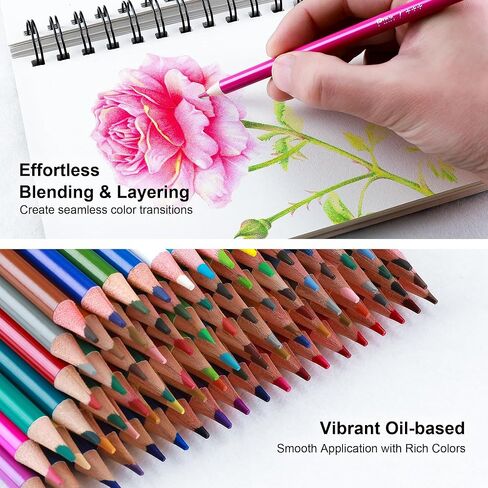 KALOUR PDAS Pro 550 Colored Pencils Set, Soft Core Vibrant Colors for Drawing, Sketching, Shading and Coloring, Professional Art Supplies for Adults Artists and Beginners in Saudi Arabia
