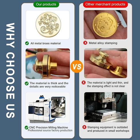 Wax Seal Stamp, Solid Brass Stamp Head with Love Engraving, Wax Stamp with Beechwood Handle, Sealing Wax Stamp for Wedding Invitations, Envelopes, Gift Wrapping, DIY Crafts & Scrapbooking in Kuwait