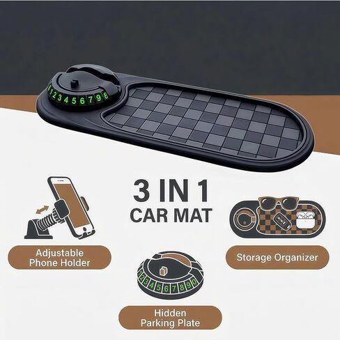 Car Anti Slip Mat Phone Holder,Anti Slip Phone Mat for Car,for Phones, Sunglasses, Keys,and Daily Essentials in Saudi Arabia