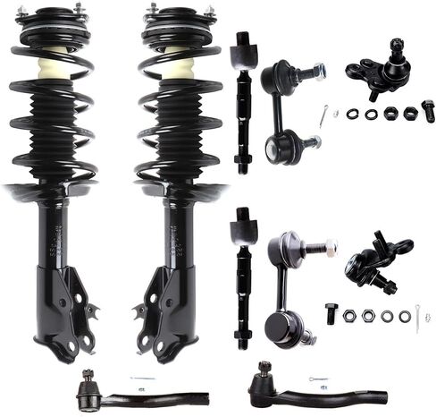 Struts Shock suspension kit for 2006 2007 2008 2009 2010 2011 for Honda Civic Front Complete Struts Assembly Ball Joint Rack End Stabilizer Bar Link Tie Rod End 10 Pcs, 172287 172286 in Saudi Arabia