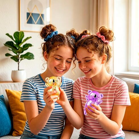 Koala Glitter Squishy, 2 Pack Soft Glitter Squishies for Stress Relief, Perfect for Sensory Play，Pink + Purple in Kuwait