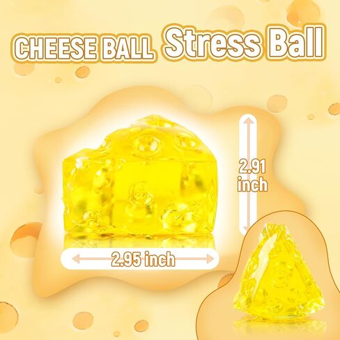 JIAHO Cheese Squishy Toys for Kids – 1PC Slow Rising Sensory Fidget Toy Sugar Squishy Ball, Squeeze Stress Balls for Adults Office Desk, Decompression Gift for Stress & Anxiety Relief in Saudi Arabia
