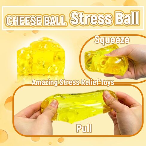 JIAHO Cheese Squishy Toys for Kids – 1PC Slow Rising Sensory Fidget Toy Sugar Squishy Ball, Squeeze Stress Balls for Adults Office Desk, Decompression Gift for Stress & Anxiety Relief in Saudi Arabia