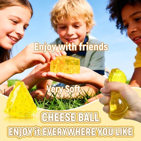 JIAHO Cheese Squishy Toys for Kids – 1PC Slow Rising Sensory Fidget Toy Sugar Squishy Ball, Squeeze Stress Balls for Adults Office Desk, Decompression Gift for Stress & Anxiety Relief in Saudi Arabia