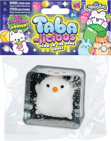 ORB Tabalicious TABA Squishy Glow in The Dark White لعبة مكعب الإجهاد الفرخ - ناعمة، لزجة، متوهجة TABA Squishy Animal Stress Cubes - Fun Stress Ball Squishies - Kawaii Fidget Toys للأطفال والكبار in Kuwait