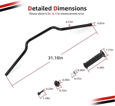 Heavy Duty Handlebar w/Grips Assy For Honda 1983-1987 ATC200X ATC250R ATC350X 53100-HA2-770 in Saudi Arabia