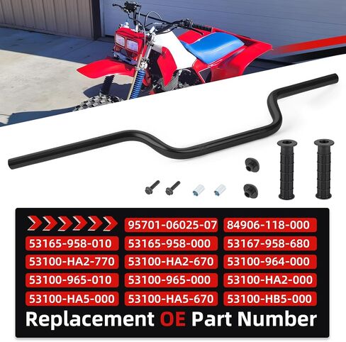 Heavy Duty Handlebar w/Grips Assy For Honda 1983-1987 ATC200X ATC250R ATC350X 53100-HA2-770 in Saudi Arabia