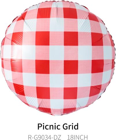8pcs Picnic Balloons Gingham Balloons Picnic Party Decoration BBQ Themed Party Decorations Gingham Party Birthday Summer Picnic BBQ Party Decor Ladybug Balloon Strawberry Decor in Saudi Arabia