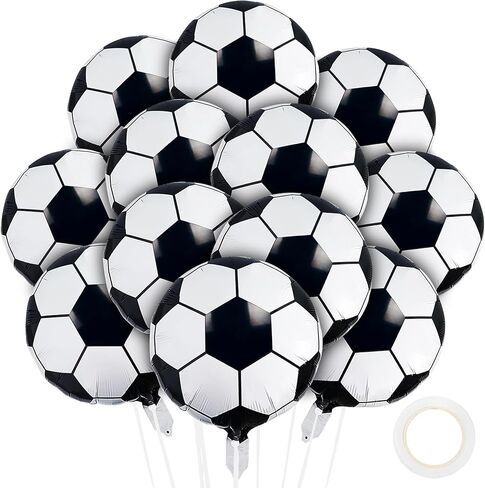 18 Inch Soccer Balloons Soccer Party Decorations 12 Pieces Foil Mylar Balloons for Soccer Parade Float Birthday Sports Party in Saudi Arabia