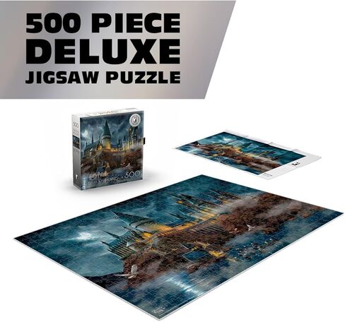 Ceaco 500 Piece Thomas Kinkade Hogwarts Castle Puzzle for Adults, Silver Select - 500 Piece Jigsaw Puzzle - Challenging and Colorful Puzzle for Adults – Precision-Cut Pieces, Beautiful Artwork in Kuwait