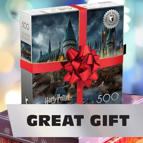 Ceaco 500 Piece Thomas Kinkade Hogwarts Castle Puzzle for Adults, Silver Select - 500 Piece Jigsaw Puzzle - Challenging and Colorful Puzzle for Adults – Precision-Cut Pieces, Beautiful Artwork in Kuwait