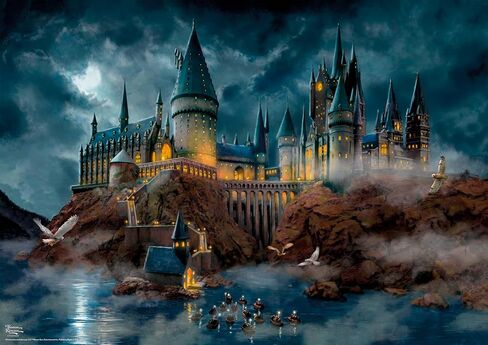 Ceaco 500 Piece Thomas Kinkade Hogwarts Castle Puzzle for Adults, Silver Select - 500 Piece Jigsaw Puzzle - Challenging and Colorful Puzzle for Adults – Precision-Cut Pieces, Beautiful Artwork in Kuwait