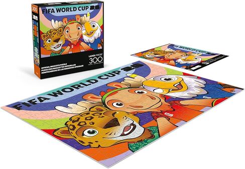 FIFA - Mascots - 300 Large Piece Jigsaw Puzzle from Buffalo Games - Colorful Puzzles for Adults – Precision-Cut Pieces, Beautiful Artwork, and Hours of Fun - Official Licensed Product in Kuwait