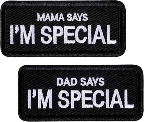 2PCS Dog Patches for Harness,Shimmeroo Removable Dad Says I'm Special Patch for Dog Vest Backpack,Clothing, Jeans,Hat,Hook and Loop Fastener in Saudi Arabia