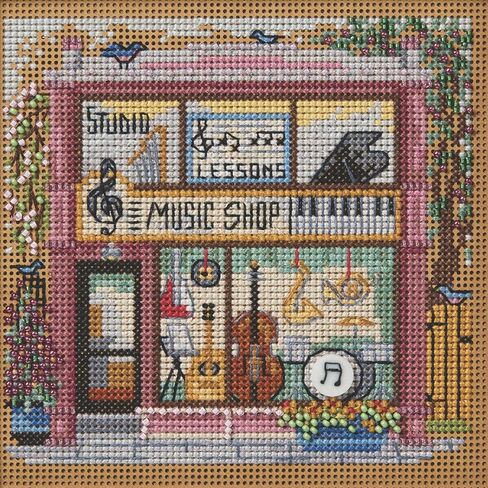 Mill Hill Music Shop Beaded Counted Cross Stitch Kit Buttons & Beads 2026 Spring Series MH142611, 5.25 x 5.25 inches, Multi in Kuwait