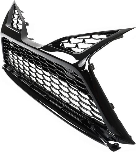 Silscvtt Front Bumper Hood Grille Lower Gloss Black Honeycomb Style Replacement for Toyota Camry SE XSE 2021 2022 without Parking Sensor Holes in Kuwait