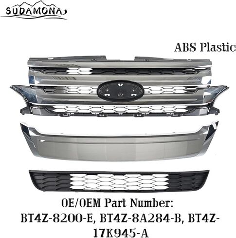 Complete Front Bumper Grille Assembly Fit For 2011 2012 2013 2014 Ford Edge,Factory Style,Chrome&Black in Saudi Arabia