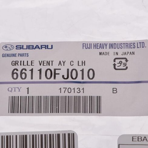 Subaru Center Dash Panel Left Drivers Air Vent Crosstrek Forester Impreza 66110FJ010 Genuine OEM in Kuwait