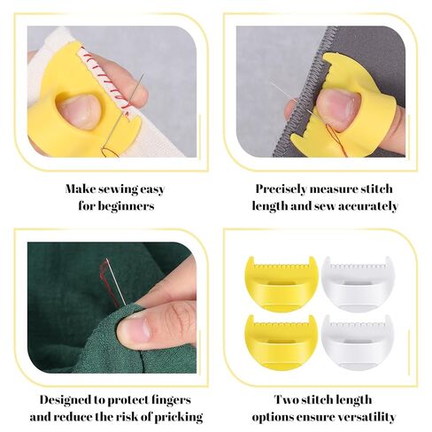 9Pcs Edge Stitch Lock and Sewing Gauge Kit - 3mm/4mm Edge Sewing Lockranding Tool for Precision Quilting & Hemming, Sewings Templates Rulers Needle Gauge in Kuwait