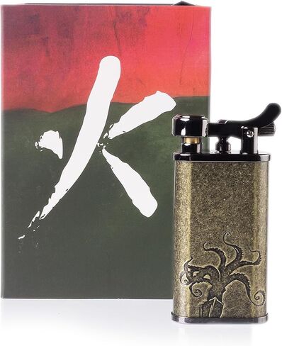 Takara Japanese Dual Flame أنابيب أخف وزناً - قابلة لإعادة التعبئة ، الزاوية والقابلة للتعديل ذات الأطول الناعمة ، قمة فليب ، ودية السفر ، وتستخدم البوتان (النحاس) in Kuwait