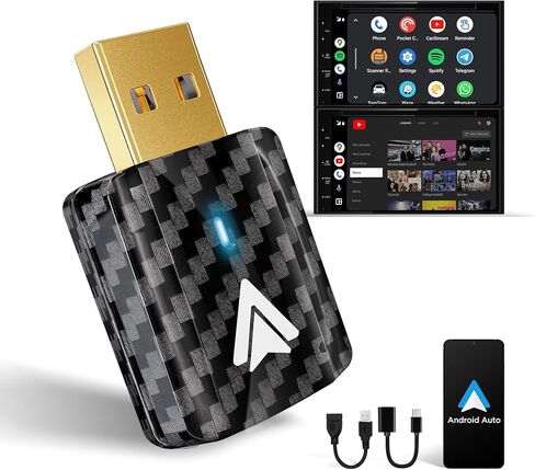 Android Auto Wireless Adapter for Car Small Android auto Dongle for Converts Wired Android Auto to Wireless Android Auto for Car Model 2017+ Play Plug in Saudi Arabia