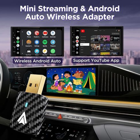 Android Auto Wireless Adapter for Car Small Android auto Dongle for Converts Wired Android Auto to Wireless Android Auto for Car Model 2017+ Play Plug in Saudi Arabia