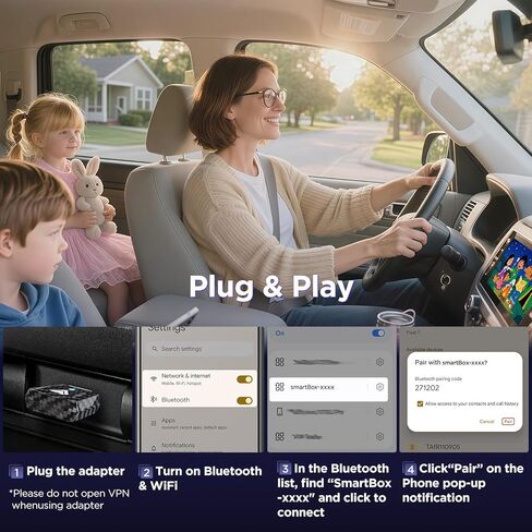 Android Auto Wireless Adapter for Car Small Android auto Dongle for Converts Wired Android Auto to Wireless Android Auto for Car Model 2017+ Play Plug in Saudi Arabia