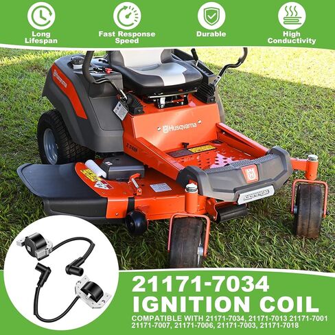 Lounsweer 18 Pcs 21171-7034 Ignition Coil with Wires and 21066-7011 Voltage Regulator, 808656 Fuel Pump with Filter and Line, 6578 Spark Plugs Compatible with Kawasaki Lawn Mowers Engine in Kuwait