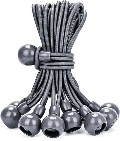32-Piece Heavy Duty 9-Inch Brown Bungee Balls, UV Resistant & Anti-Oxidant Secure Tie Down Cords for Canopy, Tarp, Camping, Shelter and Cargo in Saudi Arabia