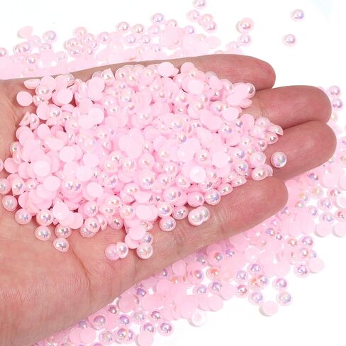 400PCS 10mm Gold Flatback Pearls for Crafting Jewelry Making Round Half Pearls for Making DIY Scrapbook Shoes Clothes Cup Nail Wedding Art Decoration in Saudi Arabia