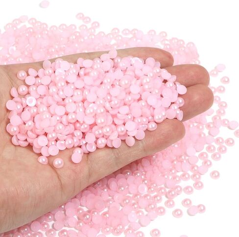 400PCS 10mm Gold Flatback Pearls for Crafting Jewelry Making Round Half Pearls for Making DIY Scrapbook Shoes Clothes Cup Nail Wedding Art Decoration in Saudi Arabia