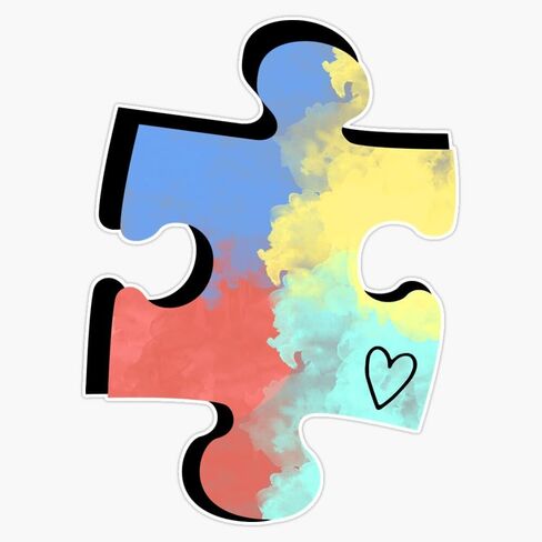 Magnet Autism Puzzle Piece Magnetic Vinyl Sticker 5" in Kuwait