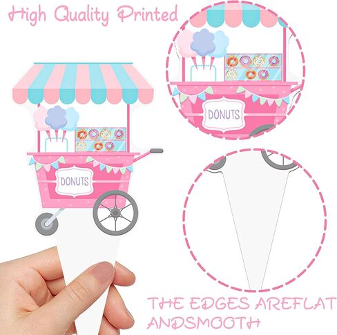 Sweet One Donut Cupcake Toppers Pink Donut Themed 1st Birthday Cupcake Picks for Baby Girl’s First Birthday Party Decorations in Kuwait